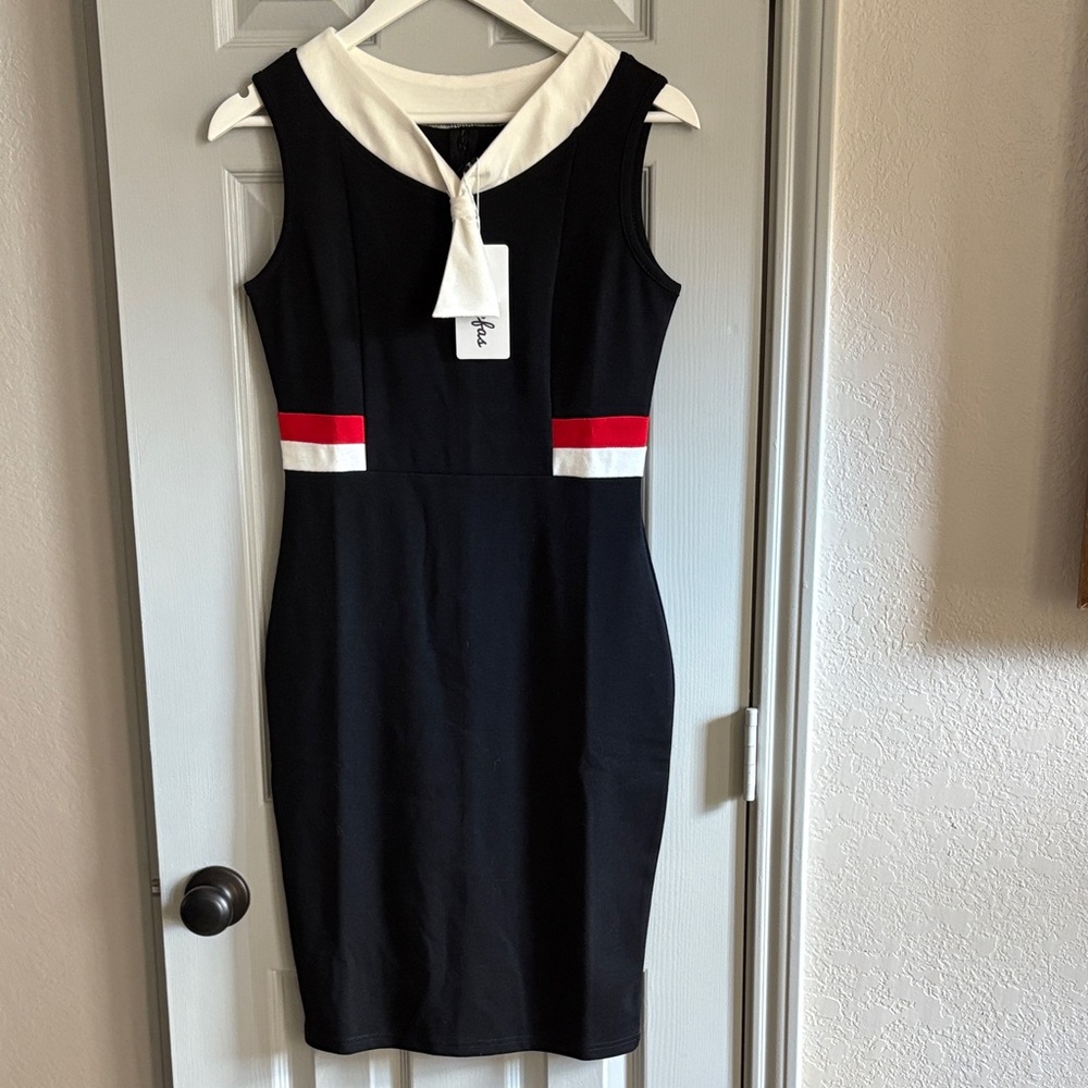 Elegant Black and Red Women's Dress